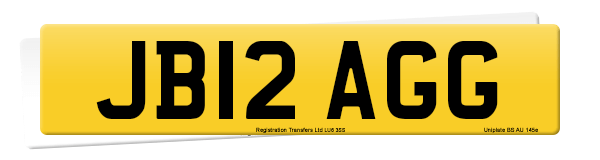 Registration number JB12 AGG